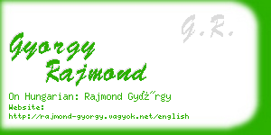 gyorgy rajmond business card